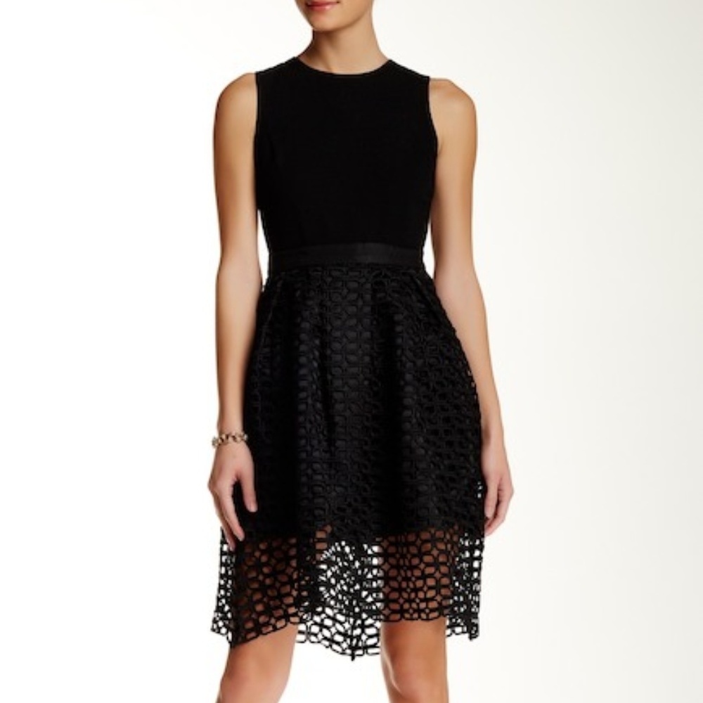 Endless Rose Black Lace Peplum Dress Size S